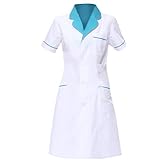 Milisten Doctor Laborkittel Medizinische Chemie-Overall Isolationskittel Sicherheitskleidung Chemische Schutzkleidung Schutzkleidung für Frauen Größe XS Gr. XXX-Large, weiß