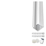 Schiebetür-Hardware-Kit – glatte Rollen und Deckenhalterungsschiene für Schrank, Balkon und Raumteiler