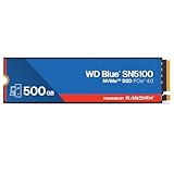WD Blue SN5100 NVMe SSD 500 GB (6.600 MB/s Lesegeschwindigkeit, M.2 2280, PCIe Gen 4.0, nCache 4.0, SanDisk 3D CBA NAND-Technologie, Acronis True Image)
