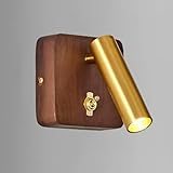 Wandleuchte mit 3-W-LED-Leselampe, Wandleuchte aus Holz für den Nachttisch mit Kippschalter, verstellbare, festverdrahtete Leuchte, Wandstrahler für die Innenbeleuchtung, 4000 K,