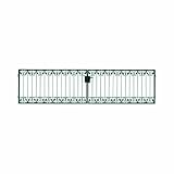 Gartentor Hoftor Metall Schmiedeeisen Einfahrtstor Monaco-FT400/100S Feuer Verzinkt Anthrazit Grau 400 cm 4m Doppelflügeltor, Oberfläche/Farbe/Finish:Duplex Verzinkt Grün 6005 Pulverbeschichtet