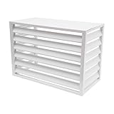 Aluminium-Klimaanlagen-Wärmepumpenabdeckung – Outdoor-Kondensator-Sichtschutzzaun, graue flache Oberseite, L 120 x B 70 x H 150 cm (5P) – langlebiger Schutz für Klimaanlagen-Klimaanlagen