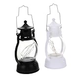 GREENADSCAPE 2St Laterne Stehlampe Kerzen Außenlampe Petroleumlampe Sonnenlicht portable light tischlampe dekoring weihnachten wohnraumdeko swor Heimdekoration schicke Lampe Plastik Weiß