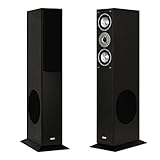 mohr 1 Paar Standlautsprecher SL15 schwarz Lautsprecherboxen, HiFi Klang zum günstigen Preis, Elegante HiFi Standboxen aus Holz, als Stereolautsprecher oder Heimkinolautsprecher geeignet