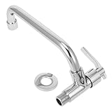 Angoily Wandmontierter Kaltwasserhahn Für Die Küche Einhand Sink Tap Mit Schwenkbarem Auslauf Edelstahl Gebürstet Ideal Für Spülbecken Und Ausgussbecken