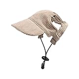 Colcolo Hunde-Schirmmütze, Haustier-Sporthut und Verstellbarer Riemen, Sommer-Reisehut, modische Hunde-Sonnenhut, Haustier-Outdoor-Kappen für kleine Hunde, Khaki XS