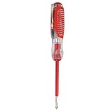 Teststift Schraubendreher mit Rutschfestem Griff 100~500V Kreuzschlitz Stift Elektro Test Schraubendreher für Schaltkreistest(162mm/6,38 Zoll)