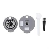 Wiederverwendbare Kaffeekapsel für Bosch für Tassimo-Maschinen, komplettes Brühset mit 60 ml, 180 ml Deckeln, Messlöffel und Wartungsbürste