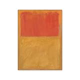 Mark Rothko (Gelb Orange) berühmte Gemälde Druck auf Leinwand, abstrakte Kunst-Poster und Drucke, Wandkunst, Farbbilder für Wohnzimmer, Dekoration, 20 x 28 cm, rahmenlos