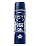 NIVEA MEN Protect & Care Deo Spray (150 ml), Deo ohne Aluminium (ACH) für ein langanhaltend frisches Hautgefühl, pflegendes Deodorant mit 48h Deo-Schutz