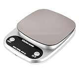 NAMOARLY Wiederaufladbare Digitale Küchenwaage Edelstahl 3 Kg 0,1g Präzise Lcd Anzeige Tragbare Küchenwaage für Backen und Kochen