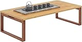 SogesHome Bambus Beistelltisch Couchtisch Kaffeetisch Klappbarer Niedriger Zen Teetisch Bodentisch Tatami Tisch Erker Retro End Tische für Wohnzimmer Schlafzimmer Klappbare Beine mit Zapfen