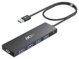acer USB 3.0 Hub mit USB-C-Stromversorgung, Ultra Slim Typ-A Verteiler 4 Ports Multiport Adapter für PC, Laptop, Tastatur, Maus, HDD, MacBook Pro/Air, iMac, Surface Pro, macOS Windows Linux usw.-60cm