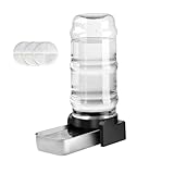 Marchul 8.6L Trinkbrunnen für Hunde und Katzen, Automatischer Trinkbrunnen mit Edelstahl-Wassernapf und 3 Filtern, Haustier wasserspender mit großer Kapazität für mittelgroße und große Haustiere