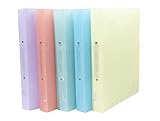 Exacompta 54970E 5er Pack Premium Kunststoff-Ringbuch Chromaline aus mittelfestem transluzentem Polypropylen 2 Ringe Füllhöhe 30mm DIN A4 Plastikordner ideal für Büro und Schule farbig sortiert