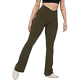 Generisch Yogahose Damen Lang Hose Winter Gefütterte Fleece Sporthose Yogahose Warm Sport Leggings Weites Bein Straighthose Sweathose Für Fitness Sport Jazzpants Yoga