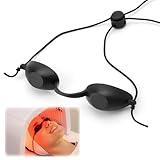 HENGBIRD Solarium Brille, Augenschutz Solariumbrille mit Aufbewahrungstasche, Rotlicht Brille UV Infrarot Schutzbrille Rotlichtlampe für Schönheitsbehandlungen und Bräunungsschutz im Freien