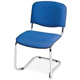 BRB Schwingstuhl, Gestell hochglanzverchromt, Polster blau, stapelbar