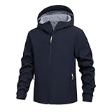 Herren Winterjacke Langarm Warm Softshelljacke Fleecejacke Outdoor Winddichter Softshellmantel Thermische Warme Winter Wander Trekkingjacke Kapuzejacke