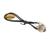 YDuupxe Professioneller Gitarren-Tonabnehmer, Piezo-Wandler, Metall-Akustikbuchse für Gitarre, Violine, Mandoline, Vorverdrahtetes Verstärkerzubehör mit Wärmedesign, Verbessert den