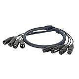 DAP DMX Multi 3-Pin 10m 4-Way Snake Cable