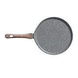 Folpus Antihaft-Crêpe-Pfanne, Bratpfanne, Bratpfanne, Kochgeschirr, tragbar, mit Griff, Dosa-Pfanne, Bratpfanne für Zuhause, Roti, Indian, Grau nur für Gas