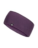 DANISH ENDURANCE Merino Stirnband, Funktionales Bandana, Sport Haarband, Elastisches Schweißband, für Damen & Herren, Lila, L/XL