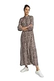 Cream Kleid CRAlora Damen Kleid 3/4 Arm Print Maxikleid Casual Maxi A-Linie Boho Animal Neutral L/XL