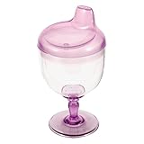 WRITWAA Trinklernbecher 180 ml aus Bruchsicherem Kunststoff Transparenter Babybecher für Milch Saft und Wasser Rutschfest und Kindgerecht für Babys und Kleinkinder
