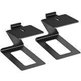my wall Lautsprecherständer für Tischplatten – HS33-3L, 2 Lautsprecher Ständer mit Anti-Vibrationsmatte, 6° Neigungswinkel, mit Erhöhung, Belastbar bis 10 kg, Boxenständer für PC Boxen oder Studio Mon