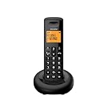 ALCATEL E260 - Schnurloses DECT-Telefon - Kompaktes Design - Großes hintergrundbeleuchtetes Display - Freisprechfunktion - Funktion zur Sperrung unerwünschter Anrufe - Schwarz