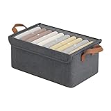 Unterbettkommode – transparenter Deckel, Stoff-Unterbetttasche, langlebige Aufbewahrungsbehälter für Kleidung, Kleidung, Decken, Tröster, Kissen, Pullover, Handtücher, Leinen, Spielzeug