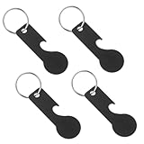 COHEALI 4 Stücke Edelstahl Trolley Token Schlüsselanhänger Flaschenöffner Zubehör für Einkaufswagen