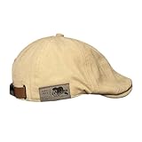 Herren-Sommer-Barett, Vintage, britische Farbe, verstellbar, leicht, Khaki, Einheitsgröße, khaki, Einheitsgröße