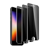 SUJASEN für iPhone SE3/SE2020/SE2022/6/6S/7/8 für Anti-Spy Gehärtete Glas Schutzfolie, 3 Stück Anti-Spy Gehärtete Glas Schutzfolie, 9H Härte, kratzfest, Ultrabeständig