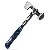 REAL STEEL 0521 Trockenbauhammer, Dachbeil, einteilig, geschmiedet, gefräste Schlagfläche, Trockenbau, Axt, Wandbrett-Werkzeug