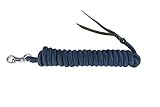 Brama-West Western Bodenarbeitsseil Bodenleine Pferd - Länge 4,5m - Mit Bullsnap Karabiner & Lederklatsche