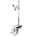 Cowbell Bass Drum Holder, Klemmhalterung Hoop Halterung Bassdrum Klemmbacken Höhenverstellbarer Percussion Zubehörklemme Jazz Kit Kuhglocke Halter Clamp Praktisch Installation Stabilen Spannen Silber