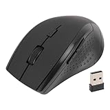 Denash 2,4-G-Funkmaus mit USB-Empfänger, Hochpräzise, ​​kompakte Optische Maus für Laptop-Computer, Desktop-PC (Black)