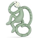 Matchstick Monkey Beißring Affe mini - Baby Zahnungshilfe - Beißspielzeug - Silikon - BPA-frei - ab 3 Monaten - massiert wundes Zahnfleisch - leicht zu greifen (mintgrün)