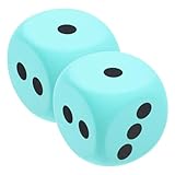 BESTonZON 2st Große Schaumstoffwürfel Würfelspiel Spiel Würfel Spiel Riesige Würfel Große Würfel Für Spiel Riesige Würfelstütze Spielwürfel Würfel Lehren Farbige Würfel Sky-Blue Eva