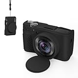 Weiche Silikonhülle für Canon PowerShot SX740HS/SX730HS Digitalkamera mit schlankem, kratzfestem Schutz und Objektivschutz für den täglichen Gebrauch (Schwarz)