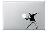 Macbook Air 13, 15 inch decal sticker (Aufkleber) Banksy Riot Flowers for Apple Laptop
