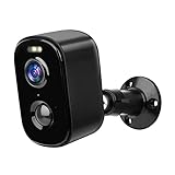 Geekee 2K Überwachungskamera Aussen Akku, Kamera Überwachung Aussen WLAN, PIR-Personenerkennung Tracking Bewegungserkennung Alarm, 25M Nachtsicht, 2-Wege-Audio, Spotlights, IP65 wasserdicht