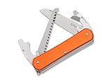 Fox Knives Vulpis 130-S4 Aluminum Orange Taschenmesser mit Säge