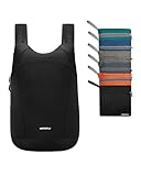 WATERFLY Faltbarer Rucksack Klein 15L: Ultraleicht Wanderrucksack Packable Tagesrucksack Sportliche Backpack Lightweight Daypack für Wandern Fahrrad Outdoor Trekking Herren Damen