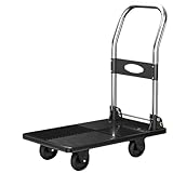 Generisch Plattformwagen Klappwagen, 150 Kg Rollbarer Flacher Gepäckwagen - Um 360° Drehbare Räder - Für die Handhabung von Garagenlagern - Sackkarren