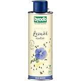 Kaltgepresstes Bio Leinöl von Byodo - 2 x 250 ml Dose, Mild-nussig, 100% reines Bio-Öl, Reich an Omega-3-Fettsäuren, Vegan