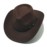 Cowboyhut Damen Herren mit Band Cowgirl Kostüm Westernhut Cowboyhüte für Damen Braun