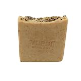 Lavendel Ziegenmilchseife | Naturseife ohne Duftstoffe mit Lavendel-Infusion | Bio-Shea-, Kakaobutter, Jojoba-, Mandel- & Macadamiaöl | 8% Überfettung | Ultra Sensitiv für Allergiker | 100g